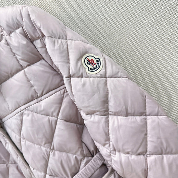 Moncler 26s Cygnes Belted Short Down Jacket Light Pink 419292