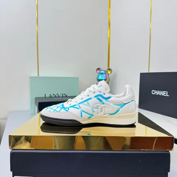 CC 25 Trainers White & Blue Cowhide 413833