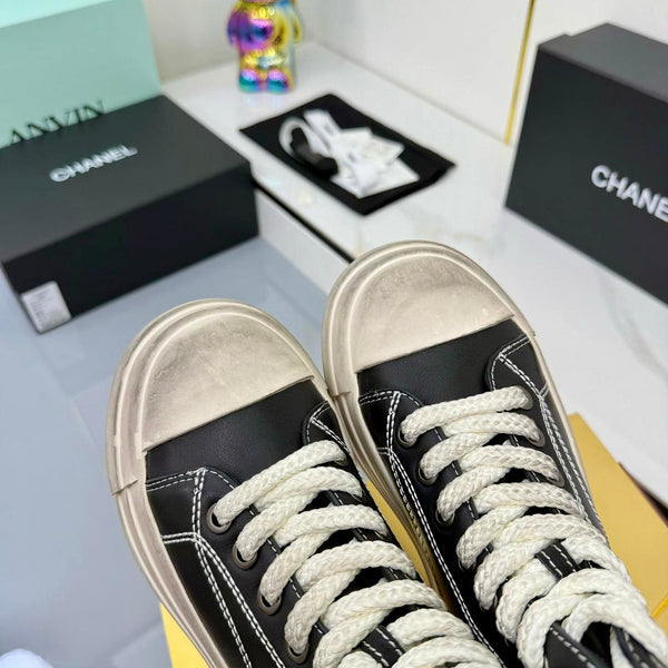 Chanel 25 High Sneaker Black White Cowhide 469782