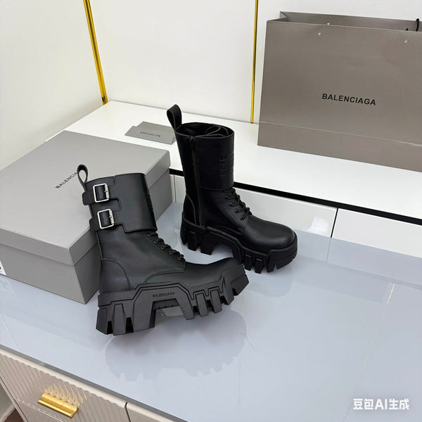 Balenciaga Bulldozer Boots Black Cowhide 565075