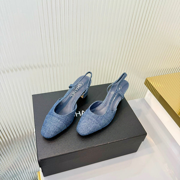 CC 26 Slingback High Heel 6.5cm Blue Denim 714021