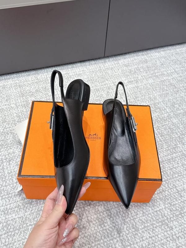 HM Lover Slingback Black Calfskin 461888