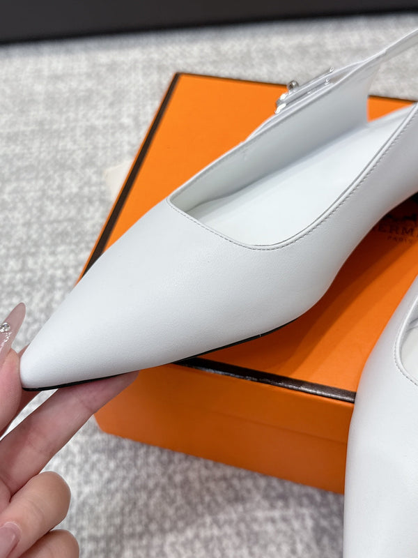 HM Lover Slingback White Calfskin 461889