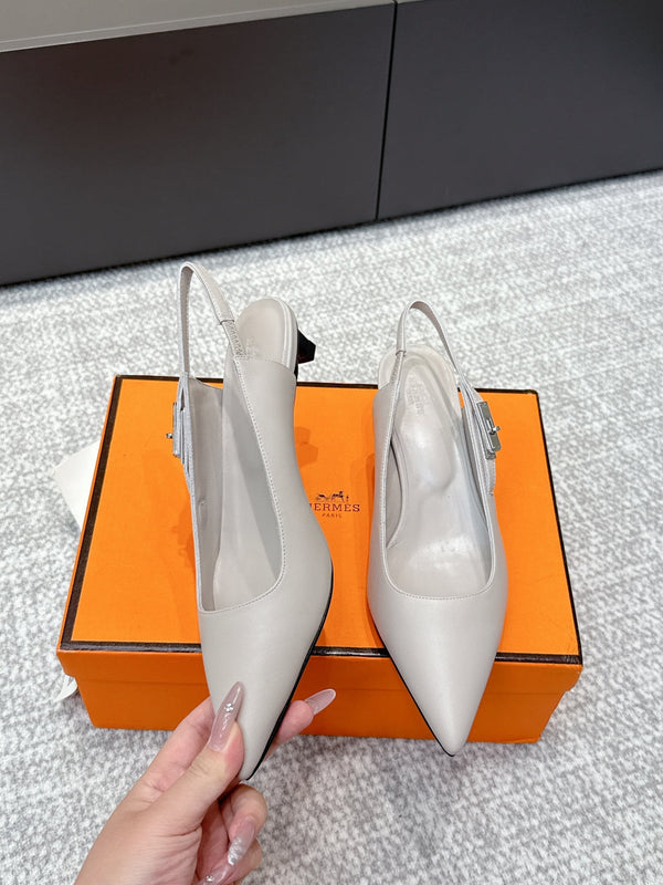 HM Lover Pump 40mm Taupe Grey Calfskin 461890