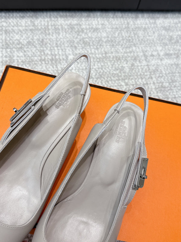 HM Lover Pump 40mm Taupe Grey Calfskin 461890