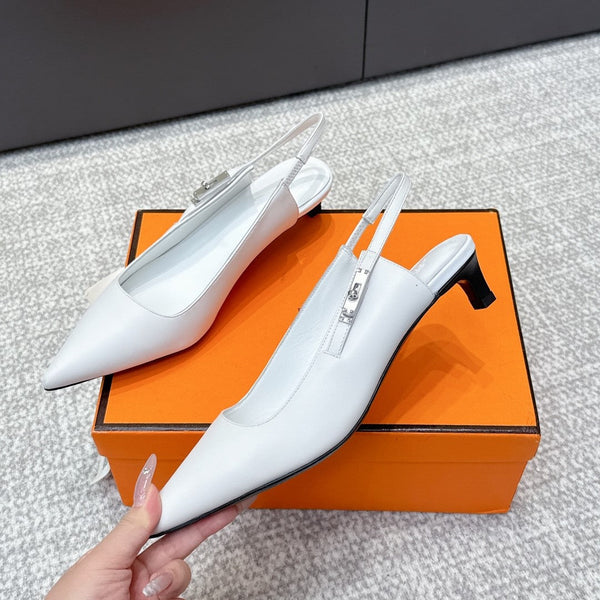 HM Lover Pump 40mm White Calfskin 461893