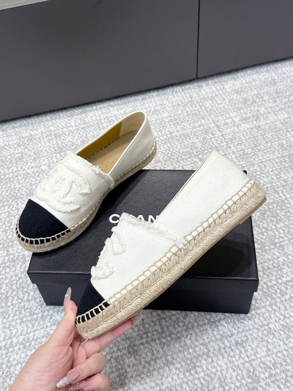 CC Espadrilles Black White Canvas 653921