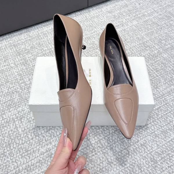 The Row Viv Kitten Pumps 3.5cm Light Brown Sheepskin 451300
