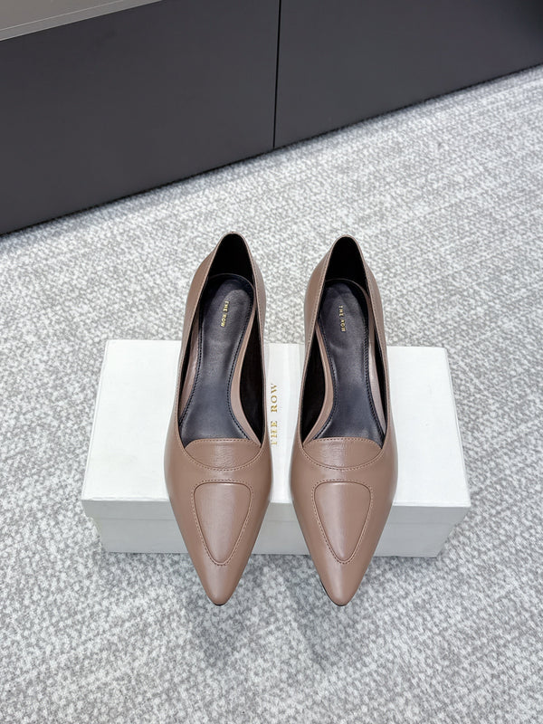 The Row Viv Kitten Pumps 3.5cm Light Brown Sheepskin 451300