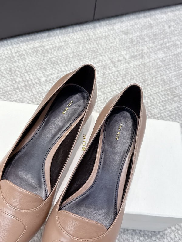 The Row Viv Kitten Pumps 3.5cm Light Brown Sheepskin 451300