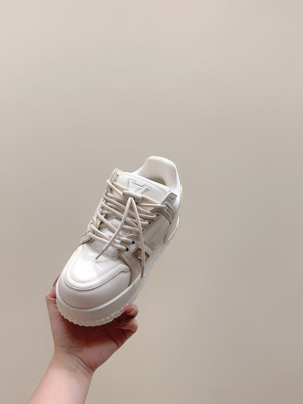 LV Trainer Maxi Sneakers White Calfskin Mesh 515198