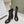 The Row 2025 Chunky Heel Round Toe Ankle Boot Black Leather 572087
