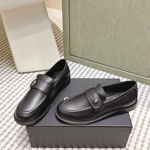 CC 26SS Mocassins 3cm Cuir de Vachette Noir 653489