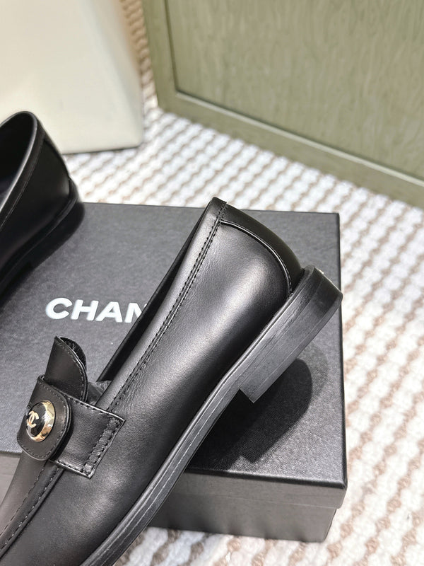CC 26SS Mocassins 3cm Cuir de Vachette Noir 653489