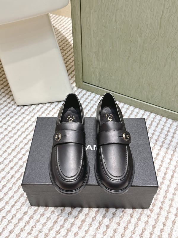 CC 26SS Mocassins 3cm Cuir de Vachette Noir 653489