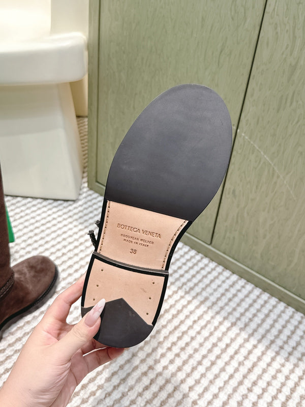 BV James Long Boot Coffee Brown Suede 548532