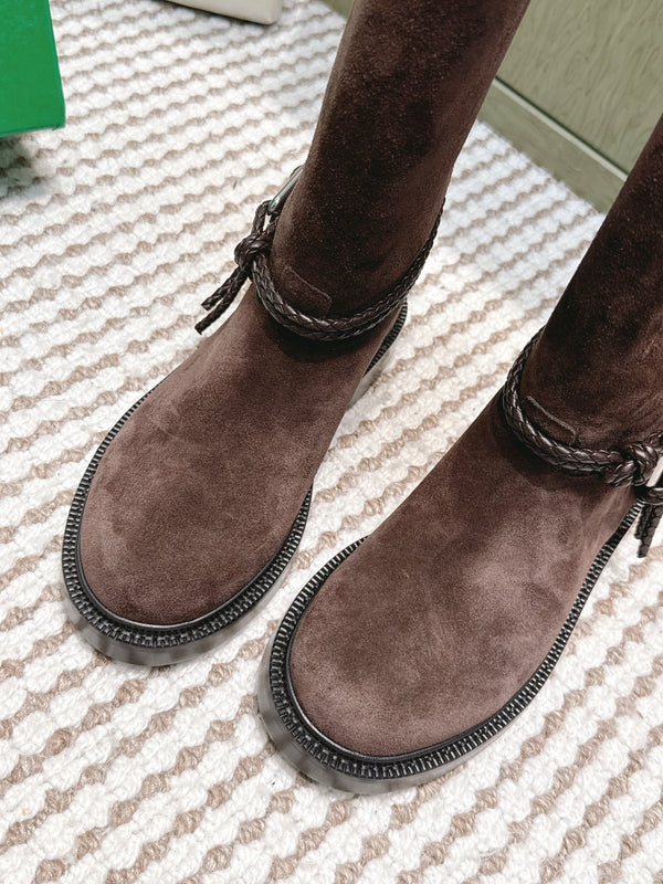 BV James Long Boot Coffee Brown Suede 548532