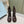 Pra 2025 Boot With Two Silver Buckle Dark Brown Calfskin 556291