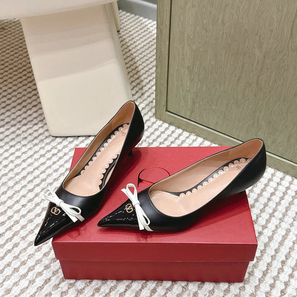 VT 26s Pump 45 Black Genuine Leather 612251