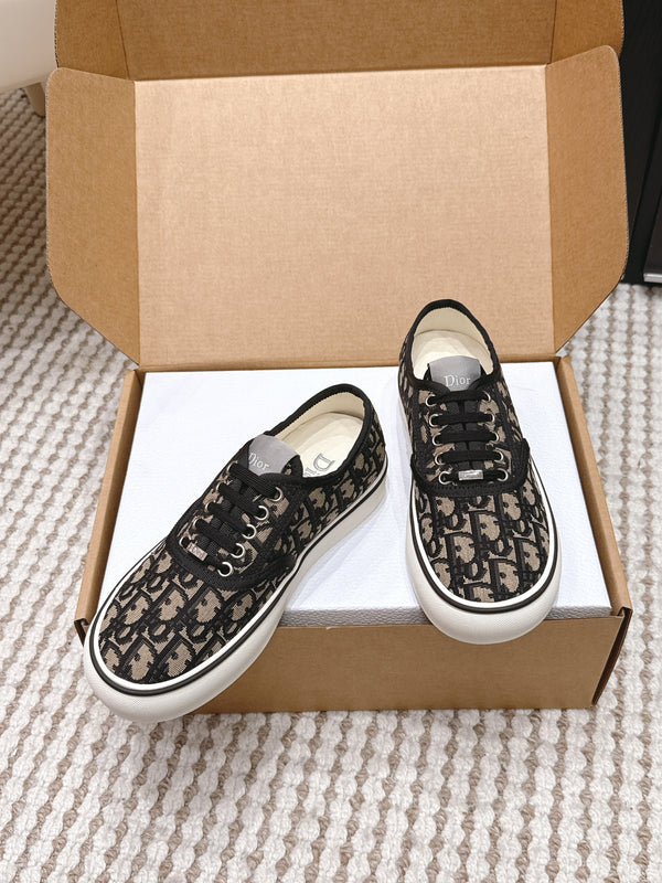 CD Saltwind Sneaker Black Beige Oblique Jacquard Cotton 632436