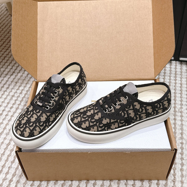 CD Saltwind Sneaker Black Beige Oblique Jacquard Cotton 632436