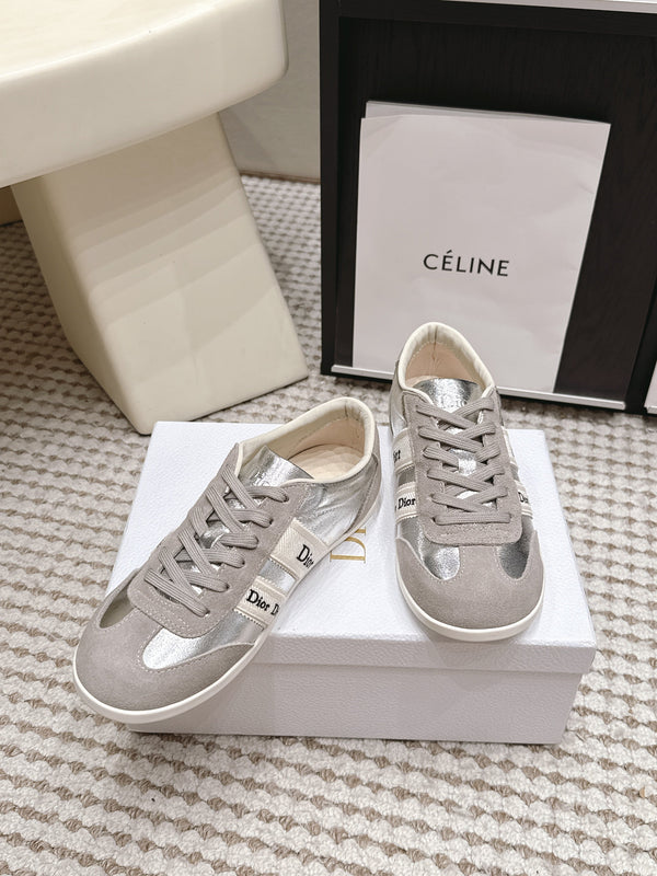 CD Ribbon Sneaker Sliver Suede Leather 930297