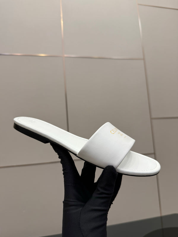 CL Coast Mule White Calfskin 725653