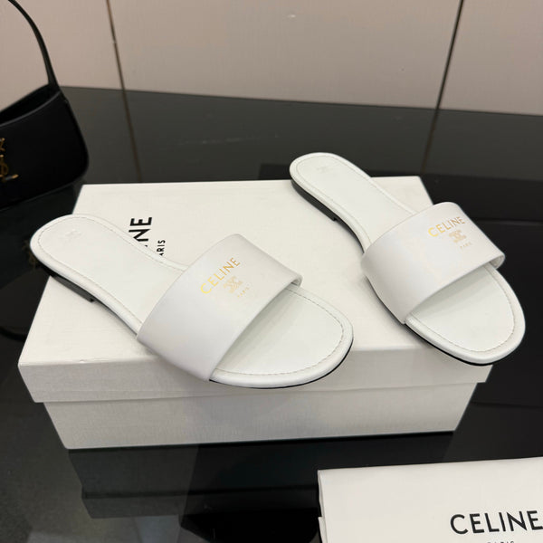 CL Coast Mule White Calfskin 725653