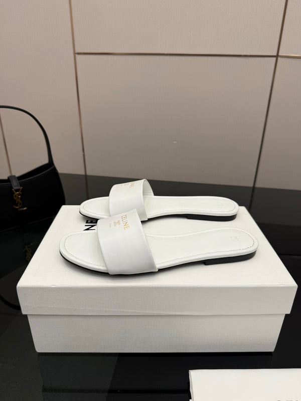 CL Coast Mule White Calfskin 725653