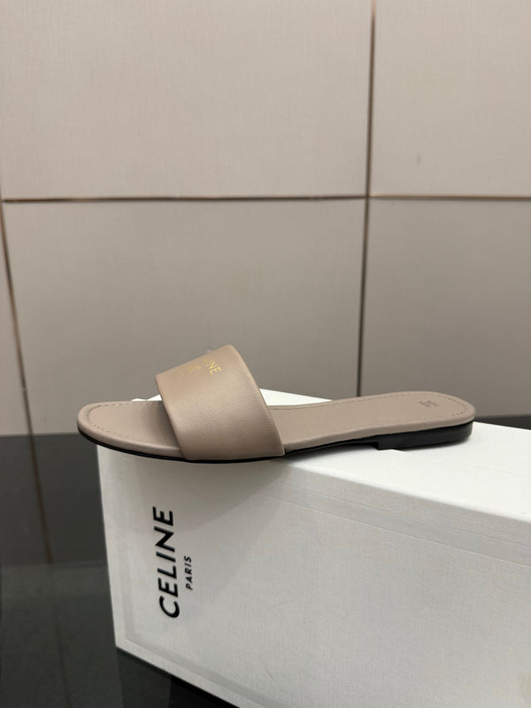 CL Coast Mule Taupe Calfskin 725655