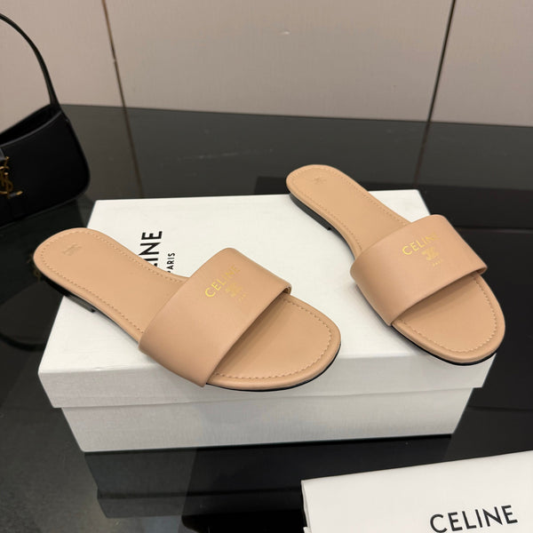 Celine Coast Mule Beige Calfskin 725656