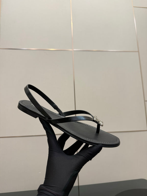 CL Biki Sandal Black Calfskin 725675