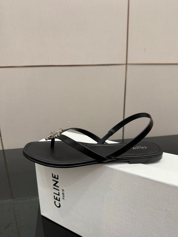 CL Biki Sandal Black Calfskin 725675