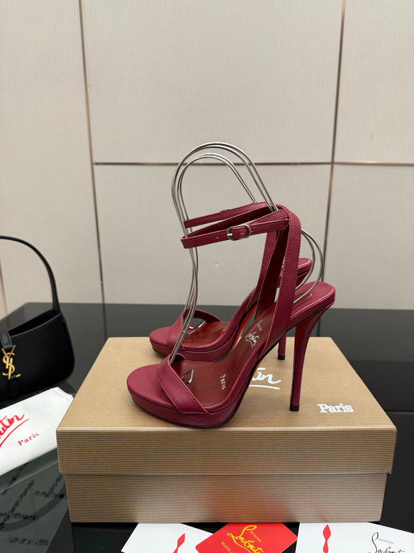 CL Miss Z Sandal 12cm Burgundy Cowhide 828154
