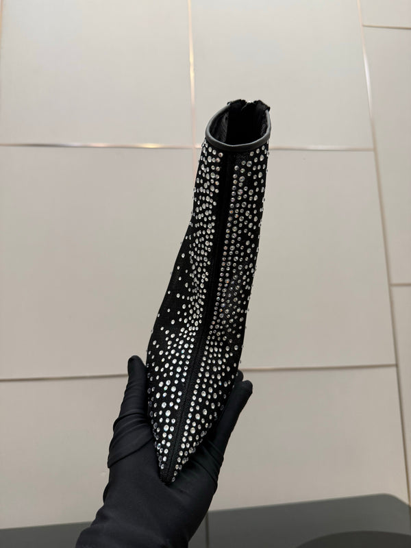 CL 26s Thea Ankle Boots 10cm Black Mesh 828170