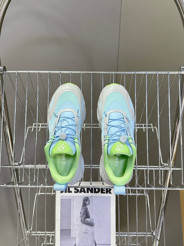 Loewe x On Cloudsolo Sneakers Light Blue Green Polyester and Mesh 536841