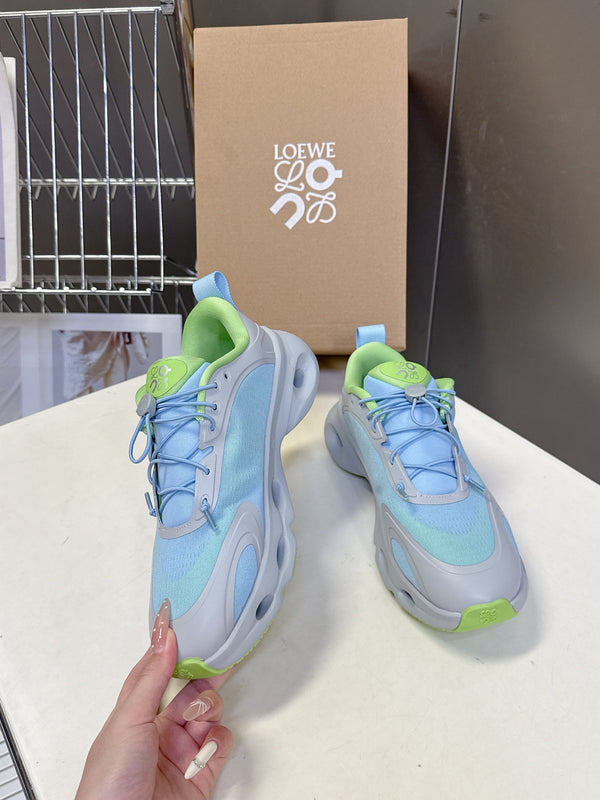 Loewe x On Cloudsolo Sneakers Light Blue Green Polyester and Mesh 536841