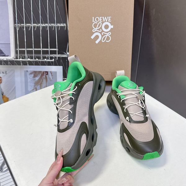 Loewe x On Cloudsolo Sneakers Khaki Green/Sand  Polyester and Mesh 536844