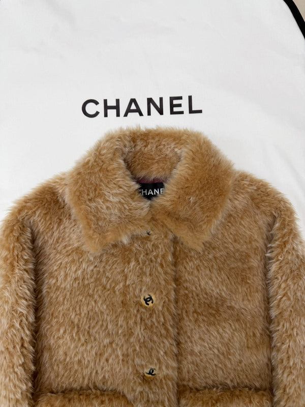 CC 2026 Jacket Camel Lambskin Silk 435597