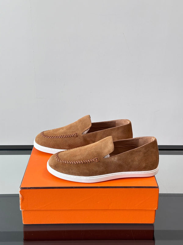 HM Kiddy Slip-on da uomo in pelle scamosciata marrone 718281