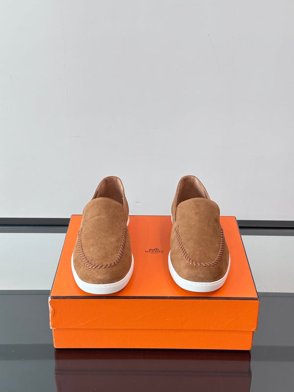 HM Kiddy Slip-on da uomo in pelle scamosciata marrone 718281