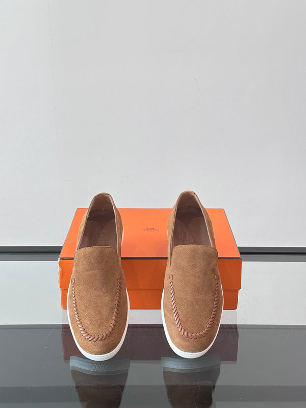 HM Kiddy Slip-on da uomo in pelle scamosciata marrone 718281