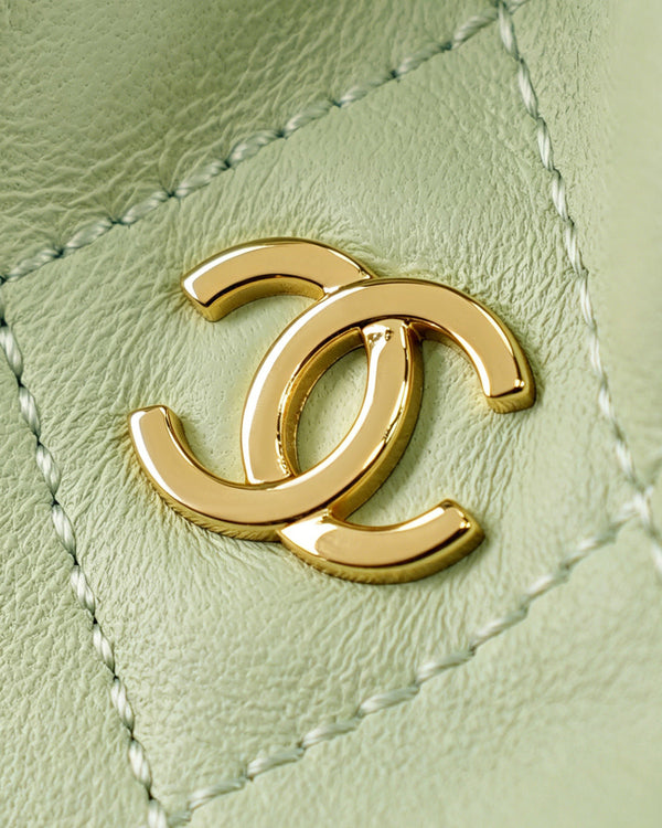 Chanel 2026 Lucky Bag 22cm Light Sage Green Sheepskin