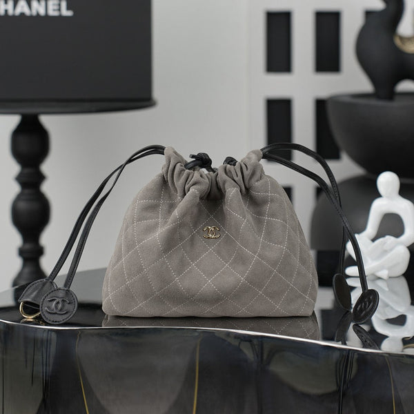 Chanel 2026 Lucky Bag 22cm Suède taupe