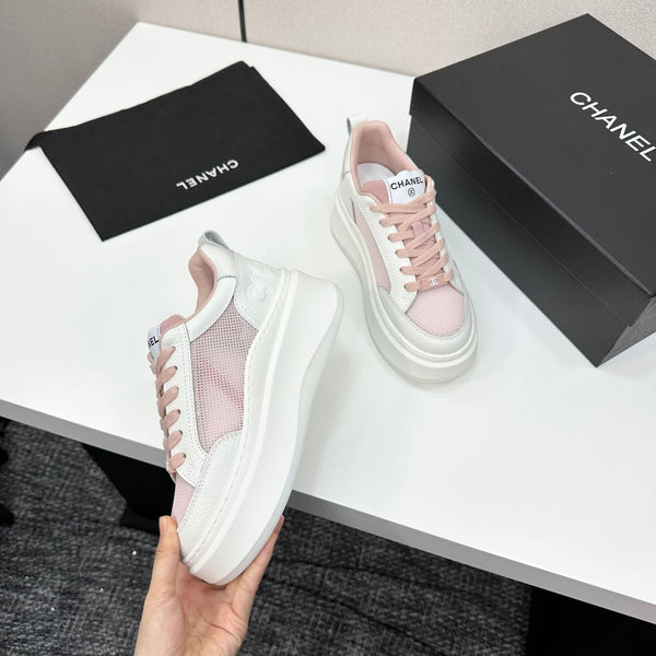 CC 25 Platform Sneaker Rosa Mesh Pelle di Pecora 331749