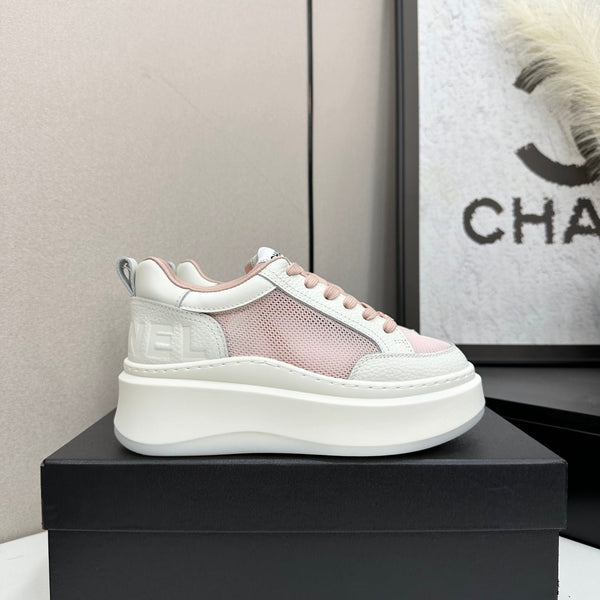 CC 25 Platform Sneaker Rosa Mesh Pelle di Pecora 331749