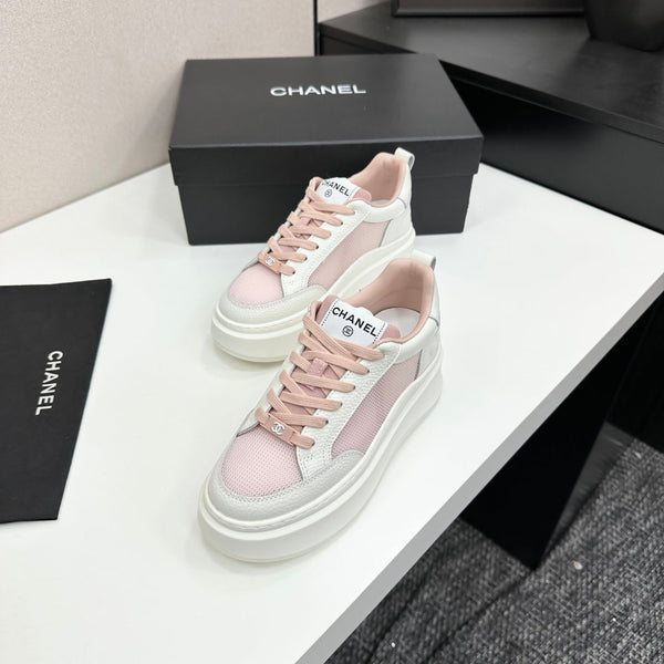 CC 25 Platform Sneaker Rosa Mesh Pelle di Pecora 331749