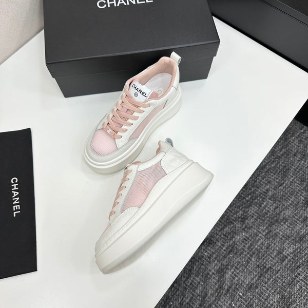 CC 25 Platform Sneaker Rosa Mesh Pelle di Pecora 331749