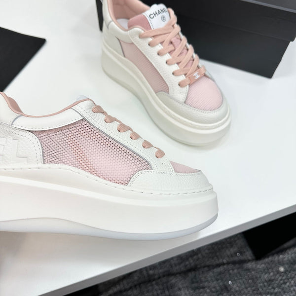 CC 25 Platform Sneaker Rosa Mesh Pelle di Pecora 331749