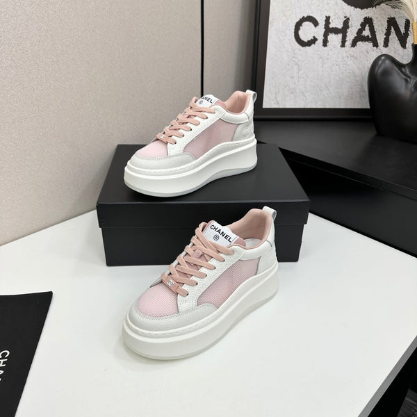 CC 25 Platform Sneaker Rosa Mesh Pelle di Pecora 331749